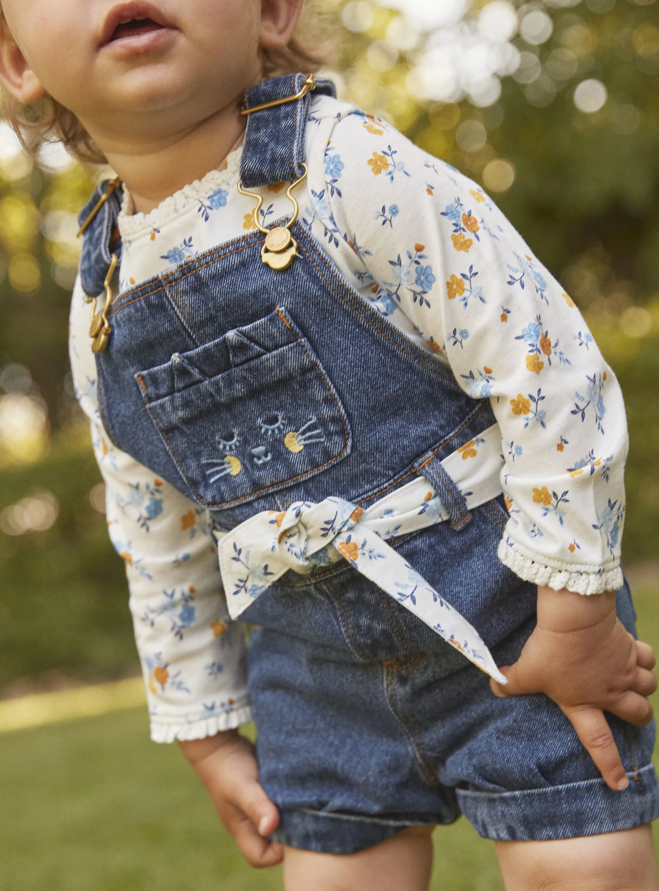 Outlet Sergent Major Short blue denim overalls