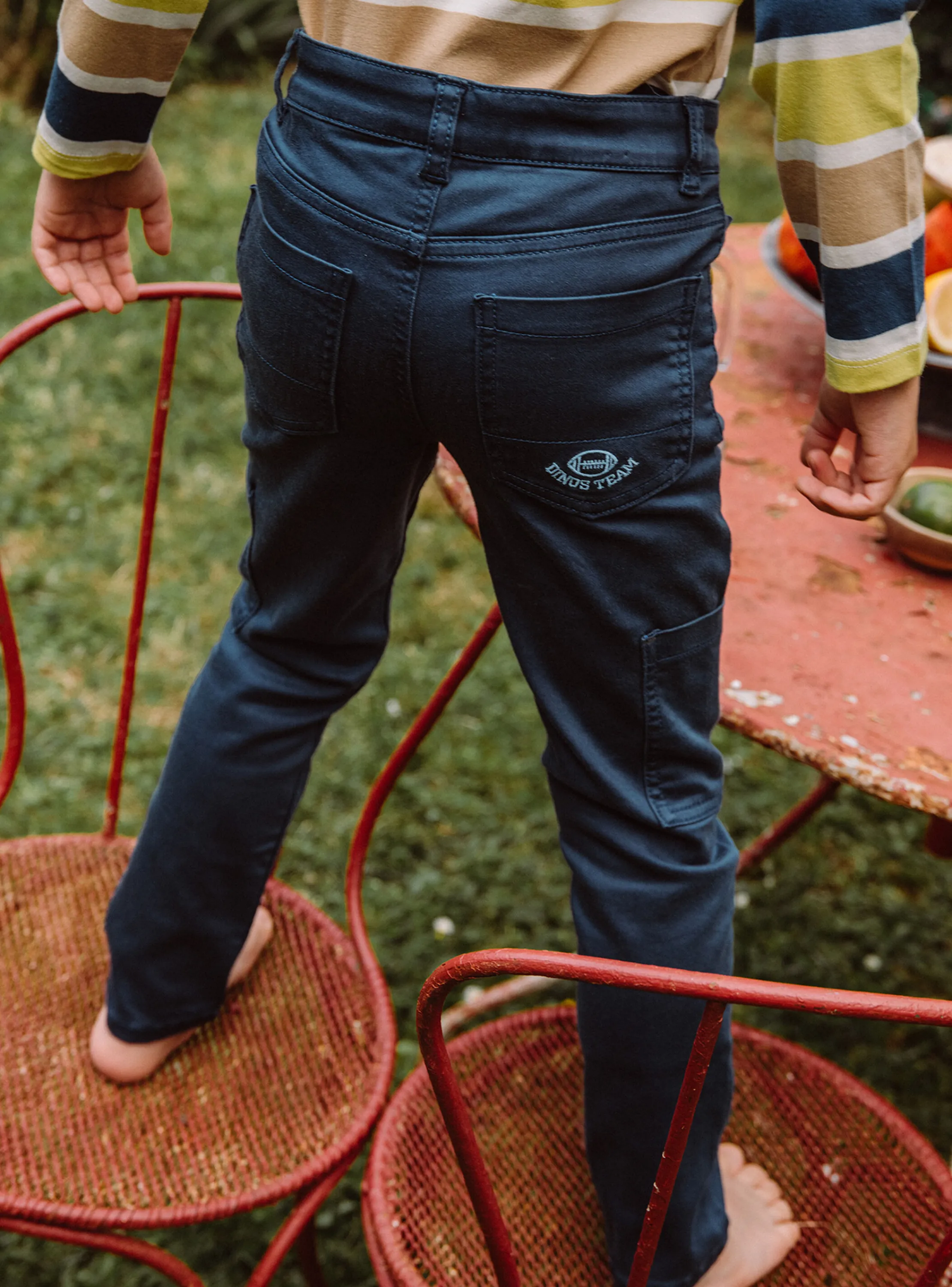 Outlet Sergent Major Slim-fit pants in petrol blue
