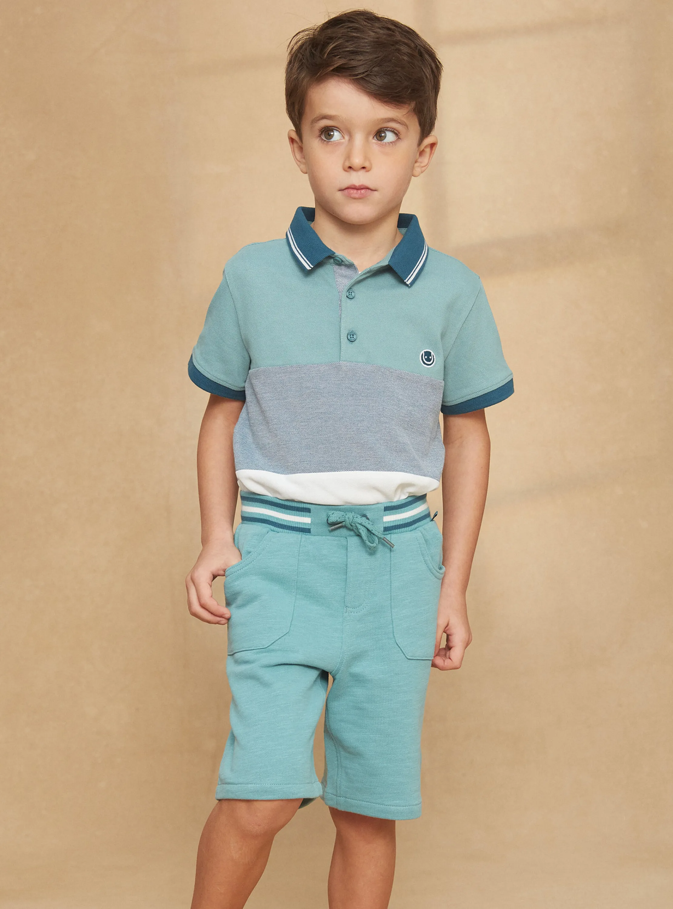 Best Sergent Major Turquoise fleece bermuda shorts