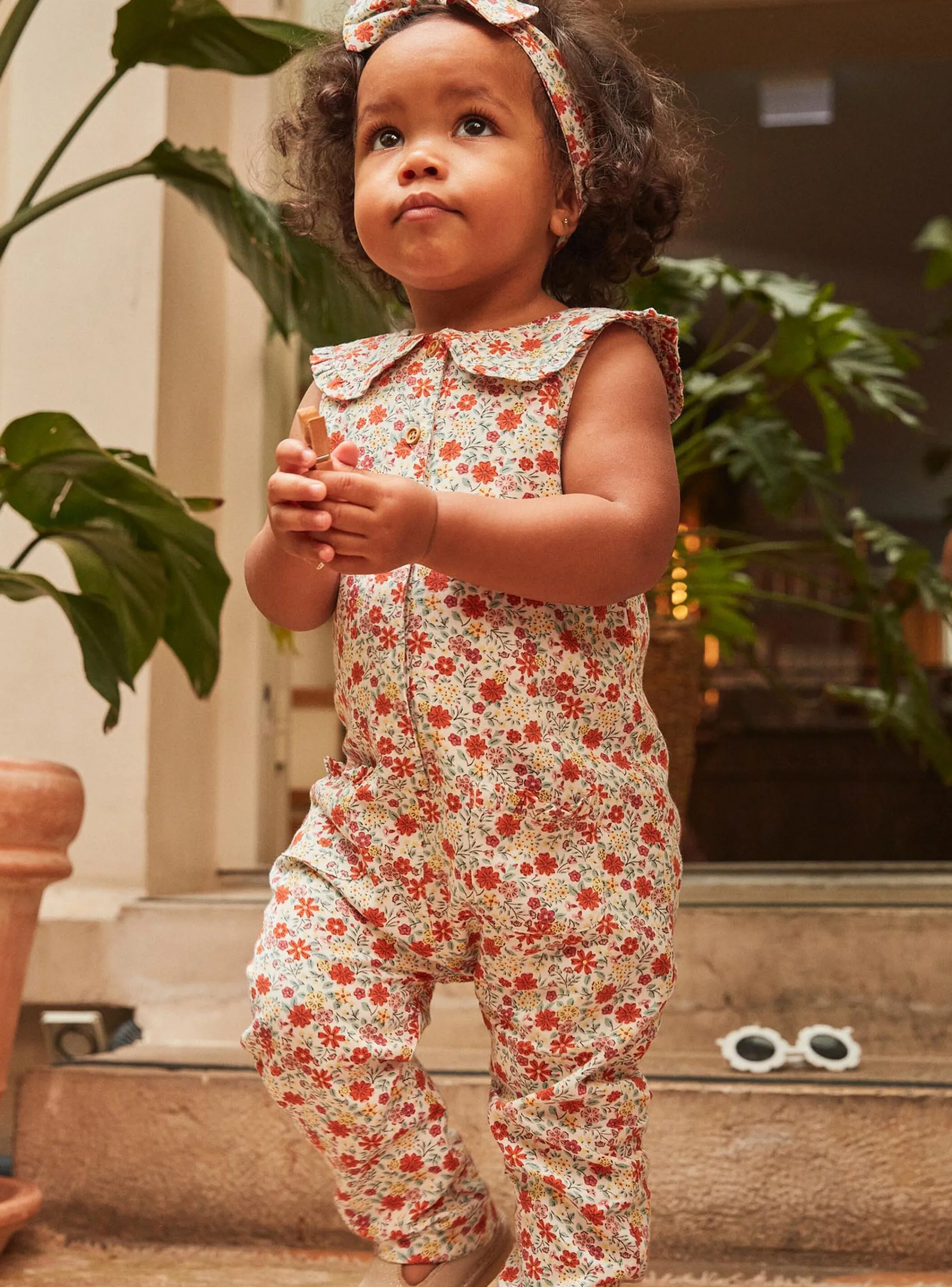 Cheap Sergent Major Vanilla overalls in twill with floral print