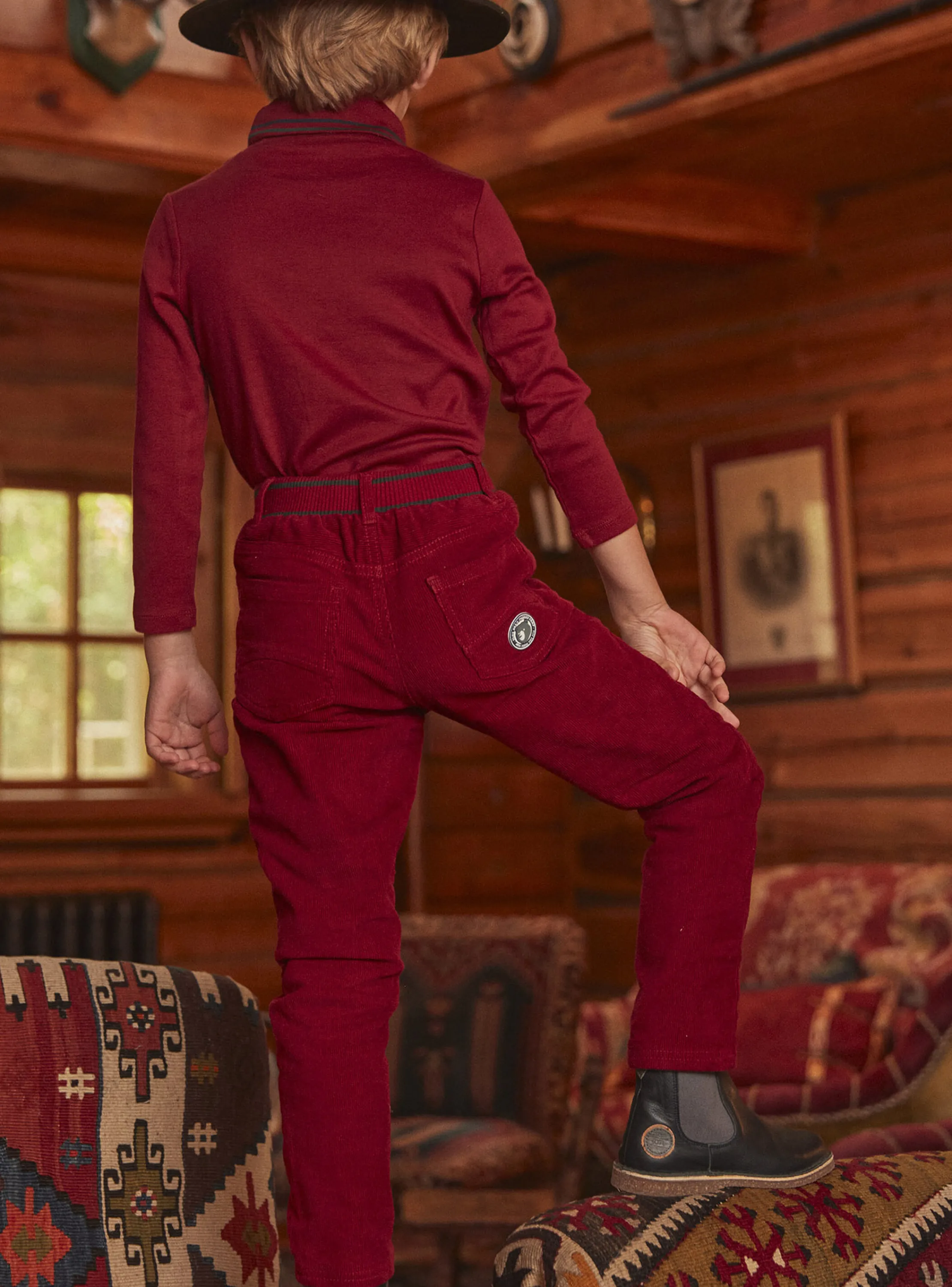 Fashion Sergent Major Velvet straight-leg pants in purple