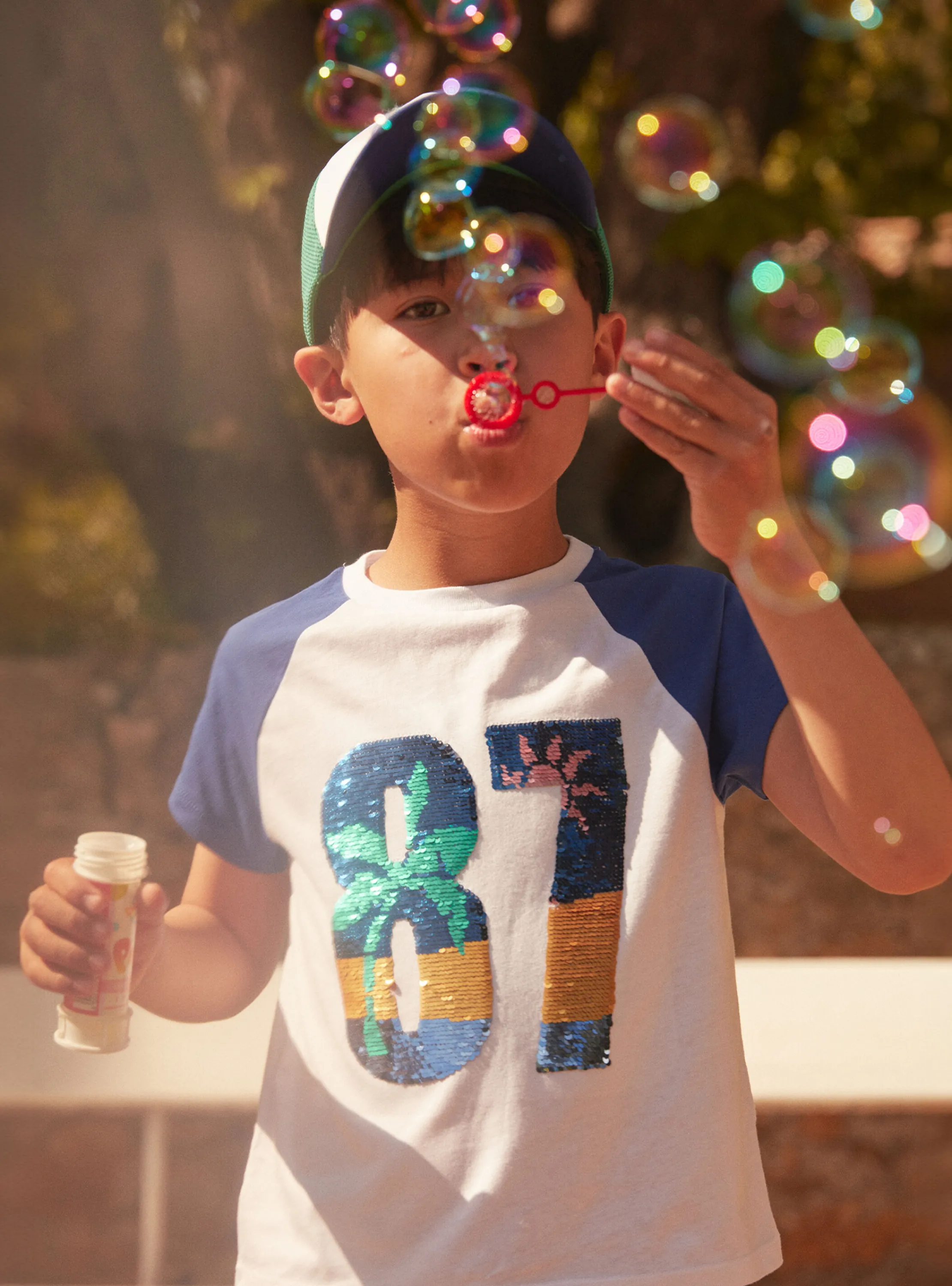 Best Sergent Major White and blue short-sleeved T-shirt