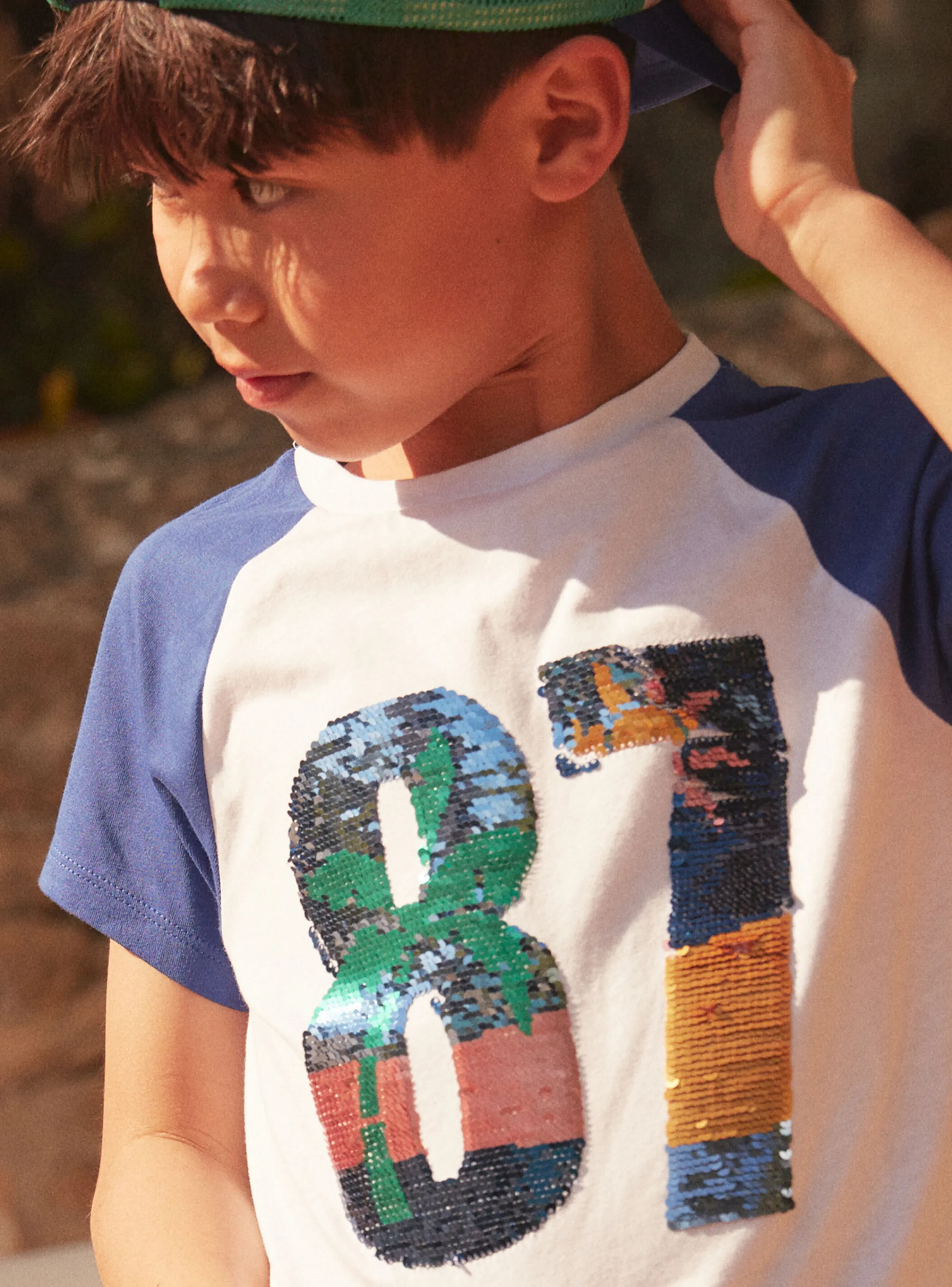 Best Sergent Major White and blue short-sleeved T-shirt