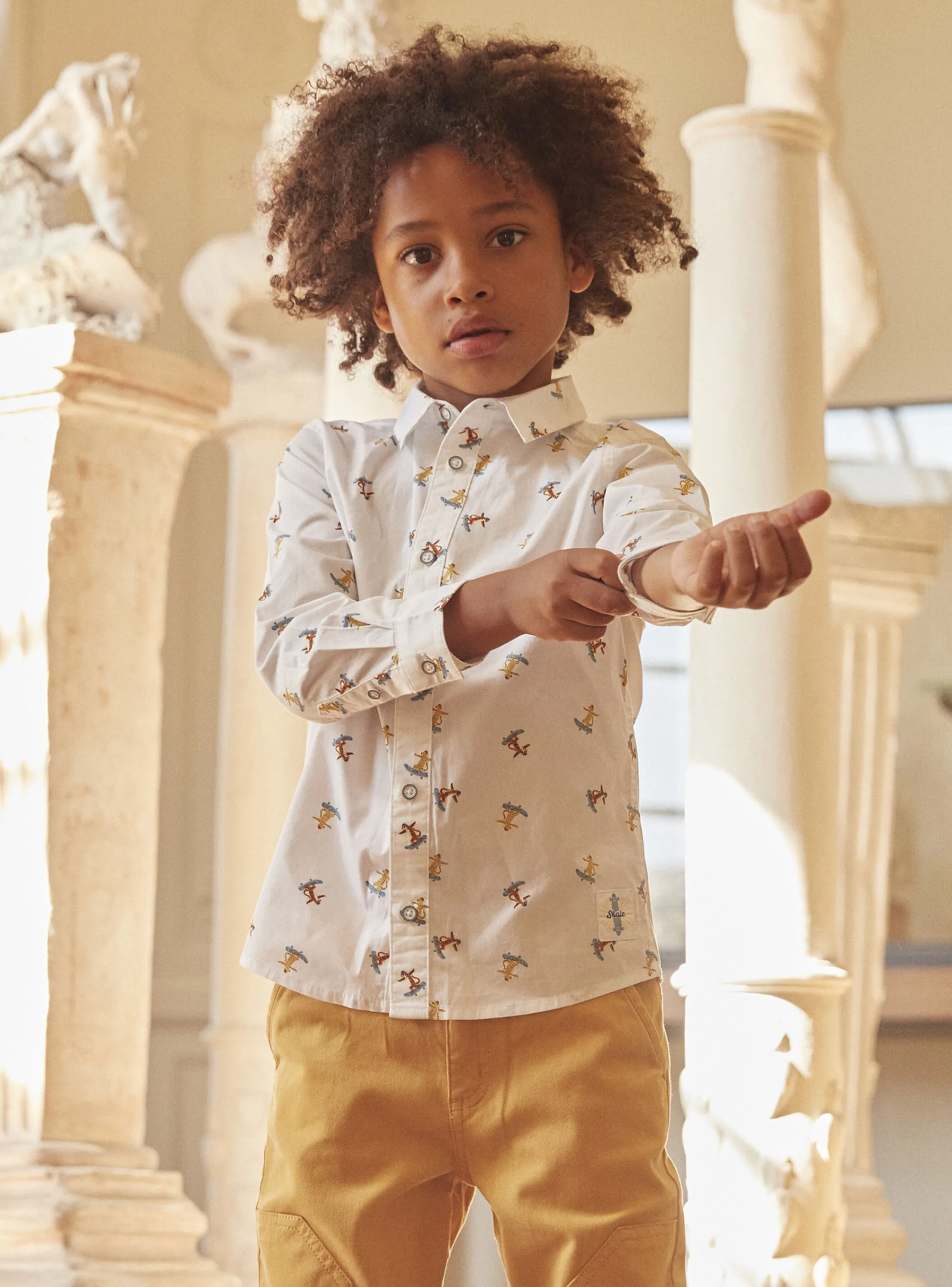 Cheap Sergent Major White tiger skater shirt