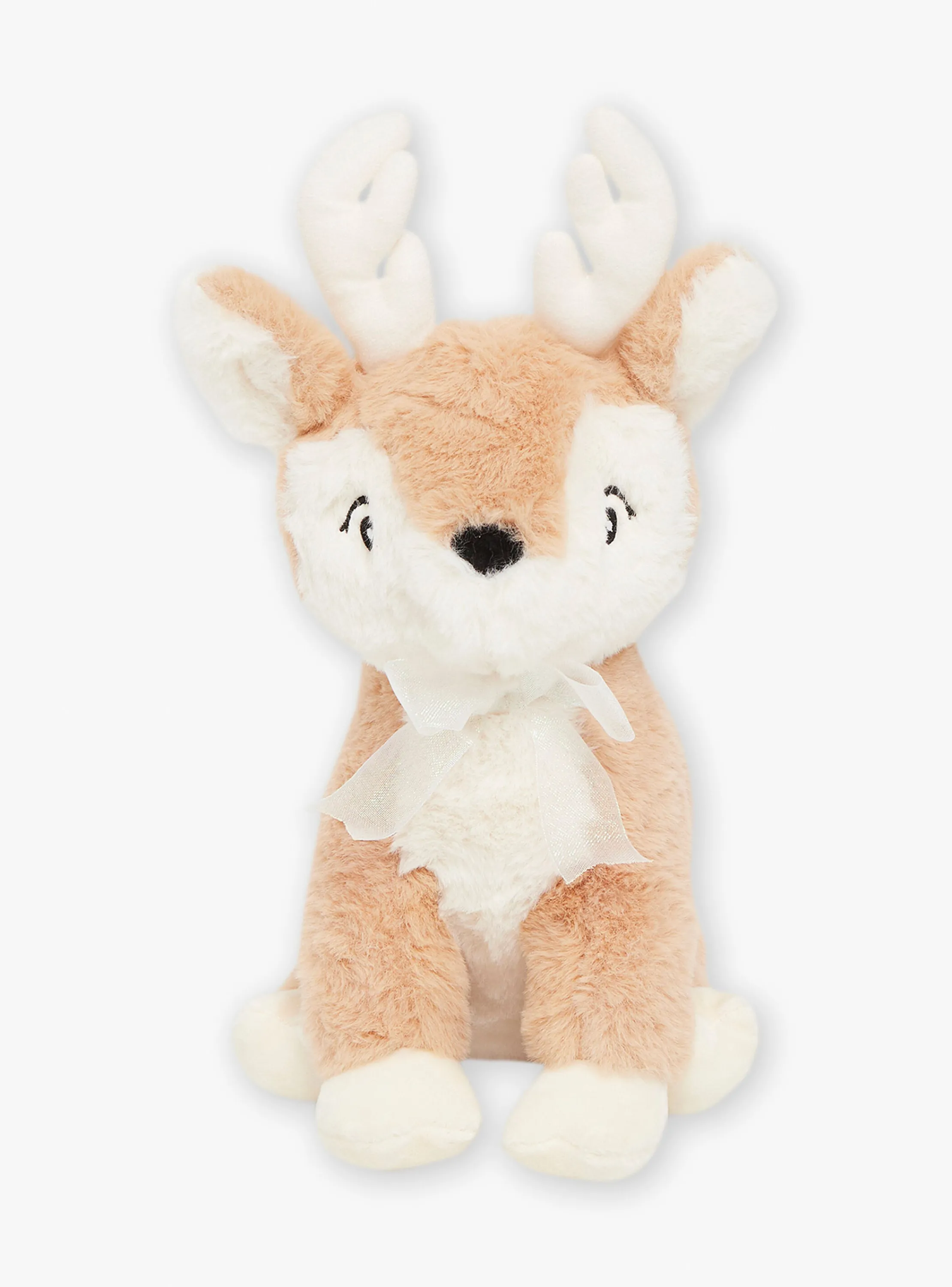 Store Sergent Major Yellow and white reindeer plush