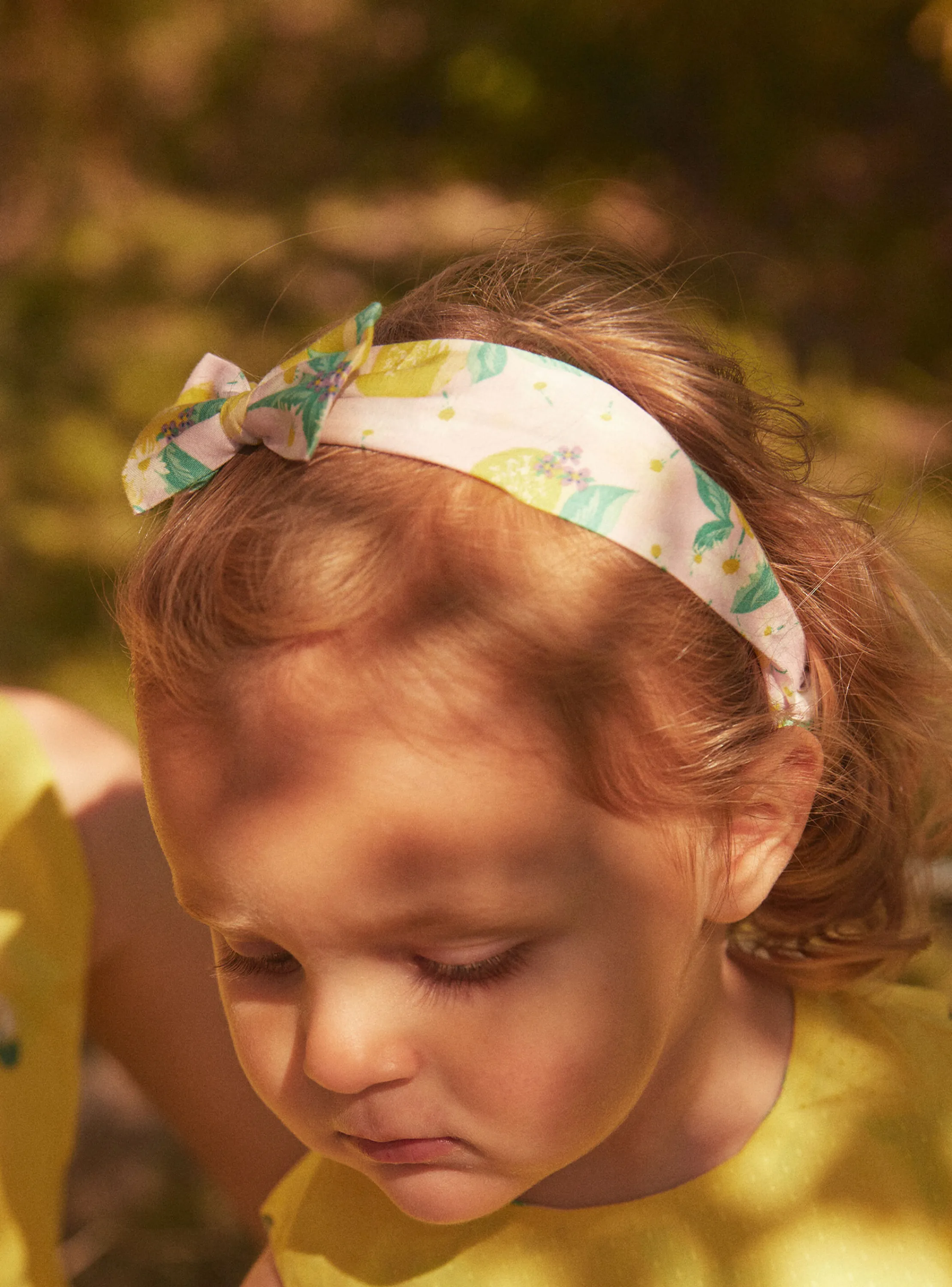 Cheap Sergent Major Yellow headband with floral print