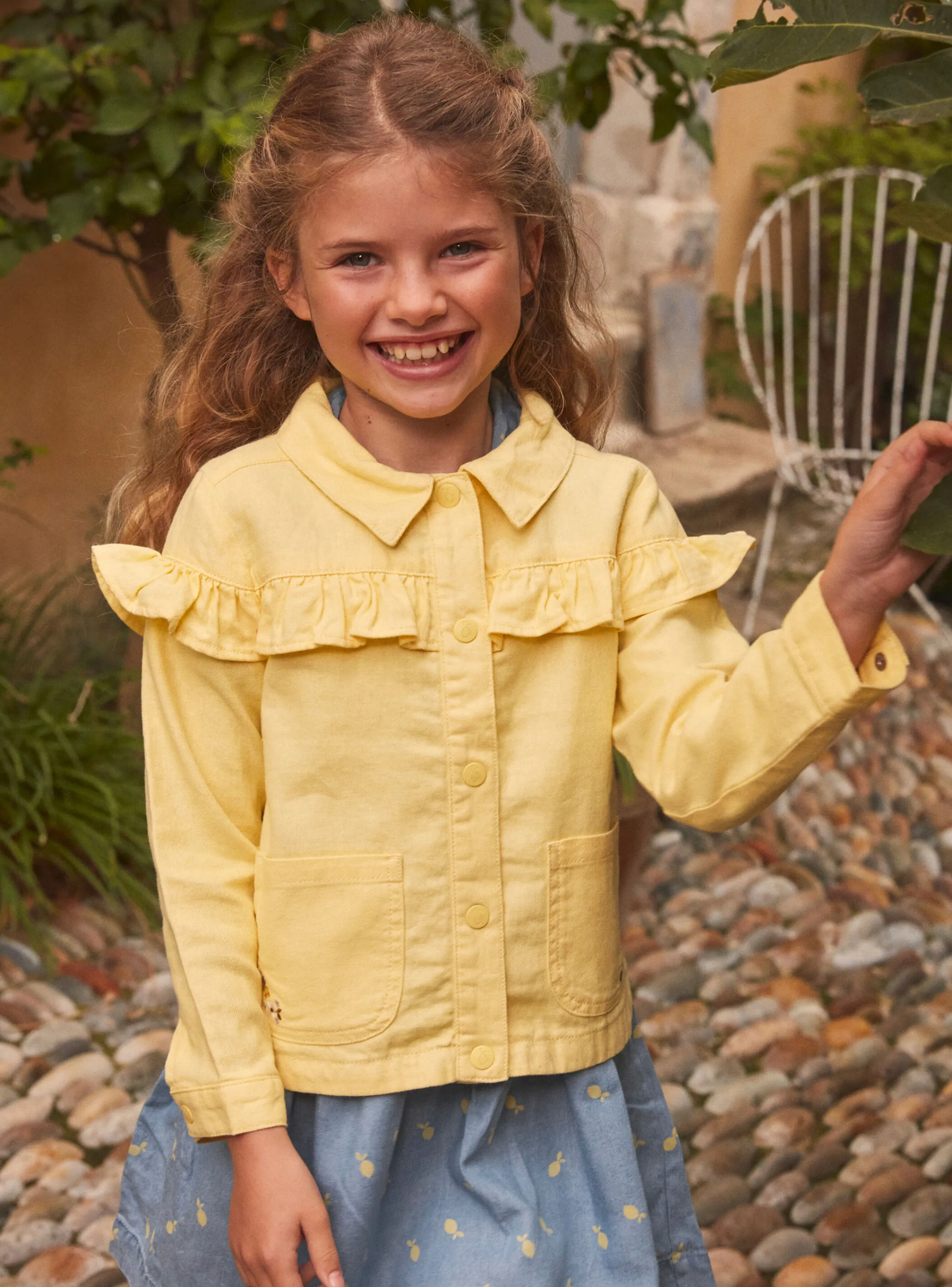 Discount Sergent Major Yellow jacket with a ruffle