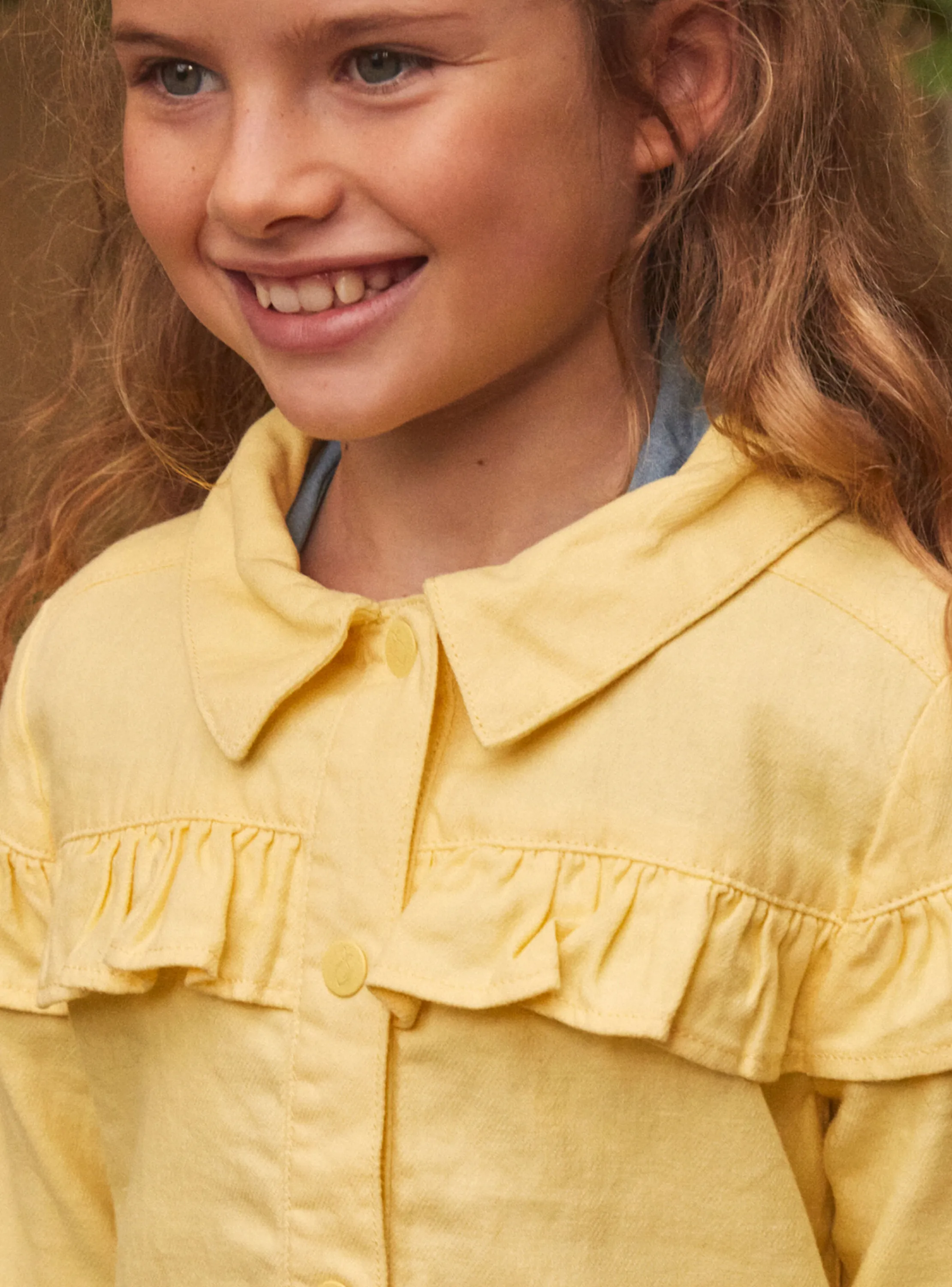 Discount Sergent Major Yellow jacket with a ruffle