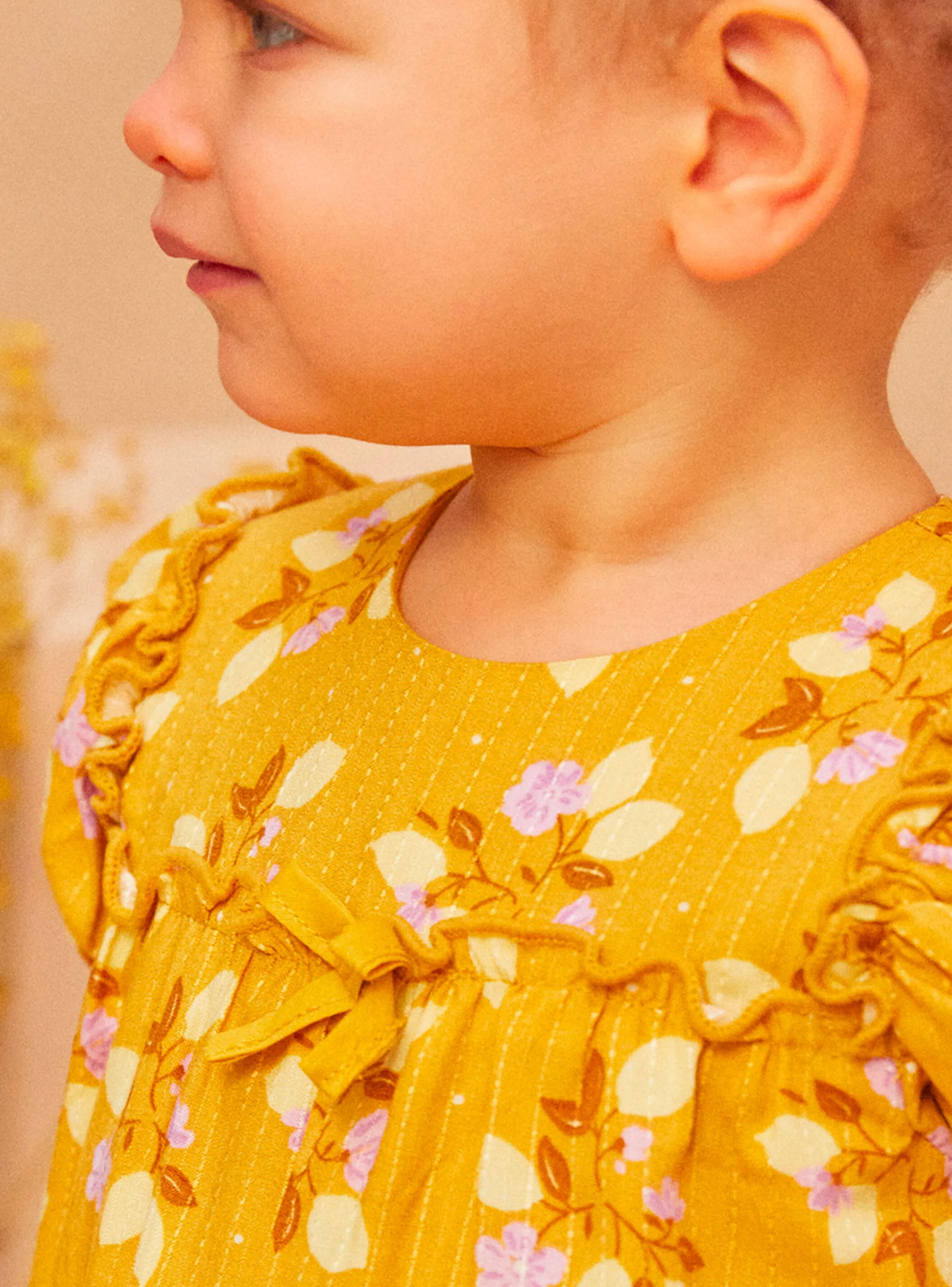 Cheap Sergent Major Yellow jumpsuit with a nature-inspired print